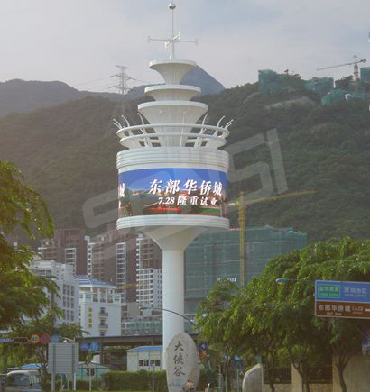 深圳东部华裔城“大峡谷”360°室外全黑色LED显现屏